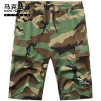 马克华菲短裤男潮牌宽松2020新款裤子迷彩工装夏天休闲五分裤ins
