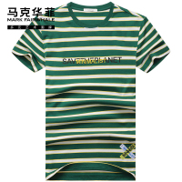 马克华菲短袖T恤男2020夏季新款潮牌潮流ins潮条纹半袖纯棉海魂衫
