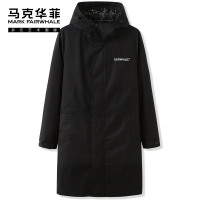 马克华菲风衣男中长款2020秋季新款披风斗篷连帽春秋款长外套刺绣