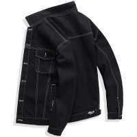 马克华菲黑色牛仔外套男夹克2021春季新款潮牌宽松帅气上衣时尚潮