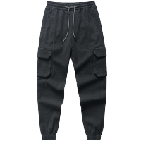 马克华菲休闲裤男2020冬季新款潮牌秋冬加厚磨毛工装运动束脚裤子