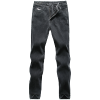 马克华菲牛仔裤男2021春季新款长裤黑色修身小直筒潮牌春秋裤子潮