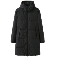 马克华菲羽绒服男中长款加厚连帽2020新款冬装黑色潮牌长款羽绒衣