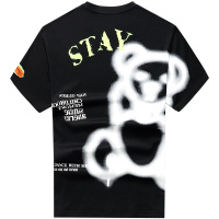 马克华菲情侣款短袖t恤男2021夏季新款宽松后背小熊印花潮牌潮流