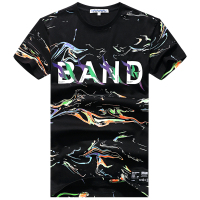 马克华菲短袖T恤男2021夏季新款潮牌潮流个性涂鸦印花男生半袖潮