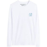 马克华菲长袖T恤男2021春季新款时尚潮流春秋薄款白色印花纯棉潮