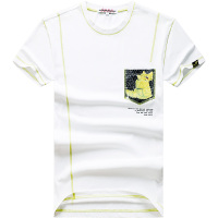 马克华菲短袖T恤男2021夏季新款大牌潮牌休闲宽松廓形中国风神兽