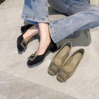 Tiauny 单鞋女2020春季新款韩版百搭时尚亮片懒人一脚蹬晚晚风豆豆鞋子潮S8006