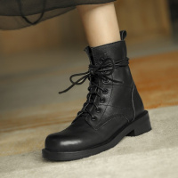 格瑞迪欧夏天靴子2020冬季新款韩版网红粗跟软底舒适复古机车马丁靴潮Z20-51