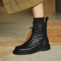 格瑞迪欧 秋冬马丁靴女英伦风薄款冬季透气短靴2020新款百搭真皮平底靴子Z20-48