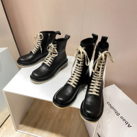 格瑞迪欧春秋马丁靴2020年新款薄款透气百搭机车靴英伦风中筒骑士靴1988-12