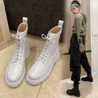 格瑞迪欧马丁靴2020新款英伦风透气薄款百搭真皮春秋单靴短靴Z1988-21