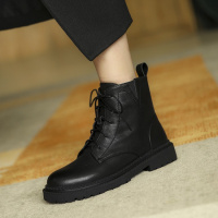 格瑞迪欧2020秋季新款英伦风马丁靴休闲薄款短靴真皮女靴百搭机车靴J7020