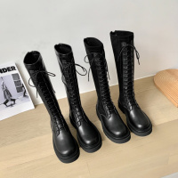 格瑞迪欧靴子女2020年秋款不过膝长靴女厚底真皮高筒靴百搭显瘦骑士靴新款M329