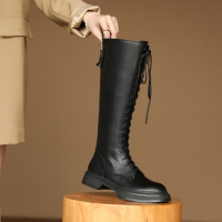 格瑞迪欧女靴不过膝长靴女马丁靴小码高筒骑士靴弹力瘦瘦靴6098