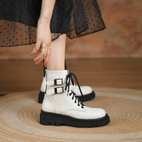 格瑞迪欧马丁靴女英伦风秋冬季2021年新款百搭ins机车短靴6313