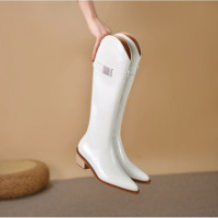 格瑞迪欧2021秋冬季新款女靴ins英伦时尚休闲显瘦马丁靴女靴高筒靴烟筒靴女M3820