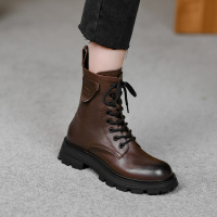 格瑞迪欧马丁靴女侧拉链短靴 2020秋冬新款厚底女靴Z106