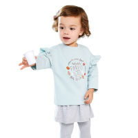 纤丝鸟儿童春季休闲套装女童纯棉卫衣休闲裤子 花园狐狸