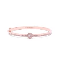 Givenchy/纪梵希 清新花语系列玫瑰金色仿水晶按扣式手镯