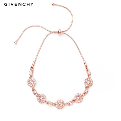 Givenchy/纪梵希 清新花语系列玫瑰金色仿水晶可调节手链