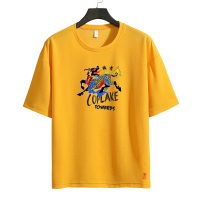 IKOPPOI 2019夏季新款男士短袖t恤宽松五分袖上衣印花潮牌 TX920-2