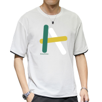 IKOPPOI 2019夏季新款男士短袖t恤宽松五分袖上衣印花潮牌 TX921-18