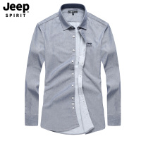 JEEP/吉普秋季新品男士商务休闲时尚简约个性纯色百搭立领长袖打底衬衫A245