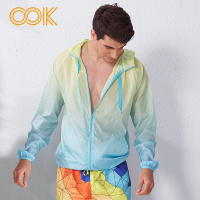 OOK渐变色男款轻薄连帽服外套沙滩衫运动风衣