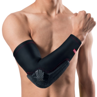 狂迷护臂黑色护具透气高弹莱卡柔软防撞减压黑鳞护臂（单只装）