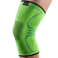狂迷护膝荧光绿护具三维立体编织减震运动护膝（单只装）