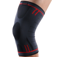 狂迷护膝灰蓝护具三维立体编织减震运动护膝（单只装）