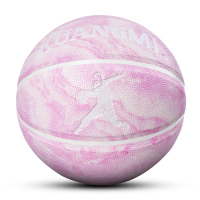 狂迷青少年主题篮球彩色潮流成人PU个性花式67号酷炫标准室内外比赛训练街球潮流粉