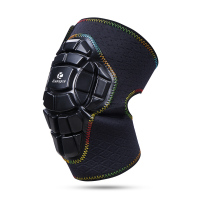 狂迷儿童防撞蜂窝护膝短款篮球足球轮滑自行车骑行舞蹈运动透气防摔护具(单只装)