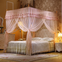 雅鹿自由自在 蚊帐023宫廷蚊帐家纺加密加粗支架落地款三开门蚊帐