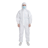 意尔嫚 一次性安全服防尘防水防疫隔离衣 透气膜白色防水 安全衣