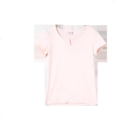 雪仙丽短袖睡衣女夏季纯棉圆领纯色韩式运动休闲上衣居家服可外穿