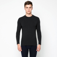 雪仙丽舒适透气精致版型秋冬长袖男士保暖内衣单件上衣。