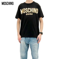 MOSCHINO 烫金字母logo短袖T恤