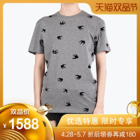MCQ ALEXANDER MCQUEEN亚历山大麦昆 女士圆领棉燕子款短袖T恤