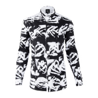 MCQ ALEXANDER MCQUEENMCQ/麦蔻 麦昆副线 男款黑白印花长袖衬衫