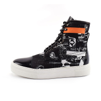 MCQ/麦蔻 麦昆副线 男士牛皮高帮鞋印花运动系列系带靴子