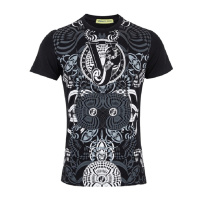 Versace/范思哲VJ LOGO男士复古个性印花短袖圆领T恤【官方验货】