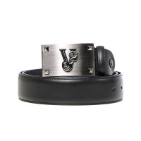Versace Jeans范思哲VJ男士腰带商务休闲金属logo皮带【官方验货