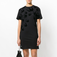 MCQ ALEXANDER MCQUEEN亚历山大麦昆 燕子款 女士棉短袖T恤连衣裙