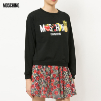 Moschino Underwear莫斯奇诺 女士套头卫衣长袖棉T恤休闲运动卫衣