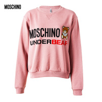 MOSCHINO莫斯奇诺 女款长袖卫衣小熊系列logo套头圆领长袖T恤