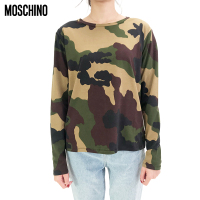 Moschino Underwear/莫斯奇诺 女款迷彩长袖T恤 长袖卫衣秋冬新款