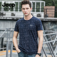 JEEP/吉普夏季新品T恤男短袖圆领套头男士休闲大码潮流时尚体恤衫