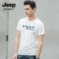 JEEP吉普男士短袖T恤宽松大码体恤2019夏季潮流男装圆领半袖